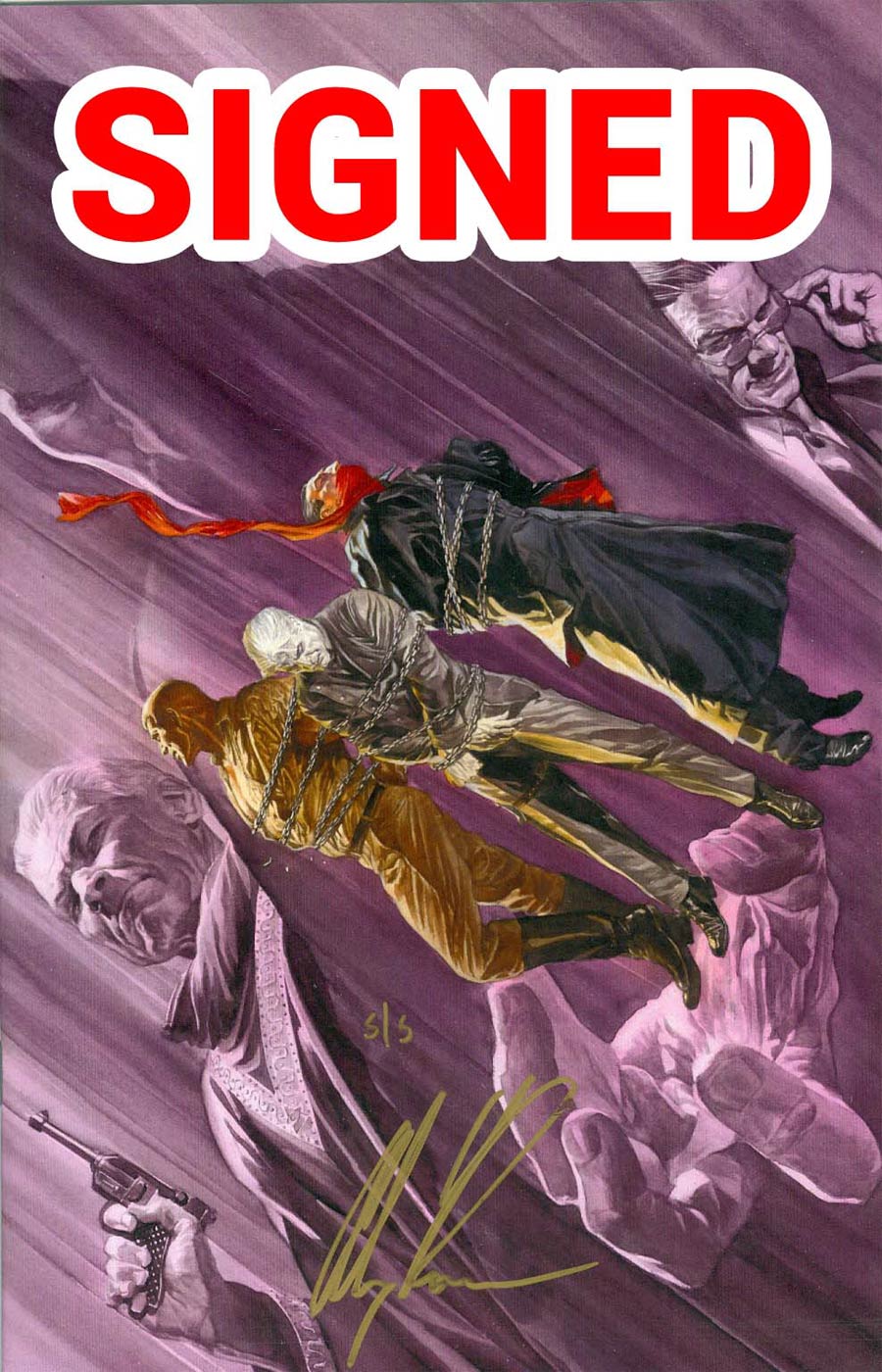 Justice Inc Vol 3 #5 Cover I Rare Alex Ross Virgin Cover Gold Signature Series Signed By Alex Ross