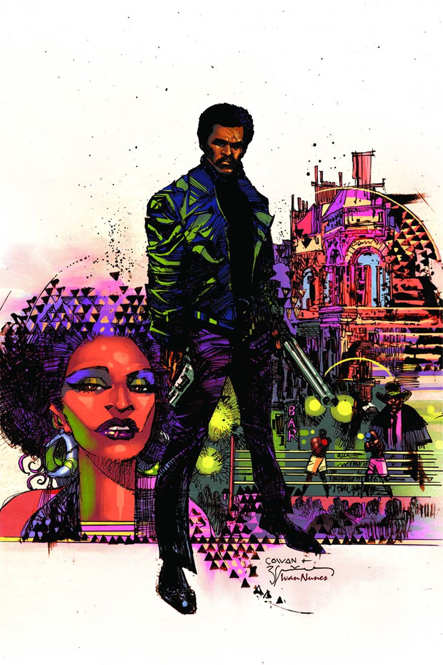 Shaft #1 Cover L Rare Dennis Cowan Virgin Cover Silver Signature Series Signed By David Walker