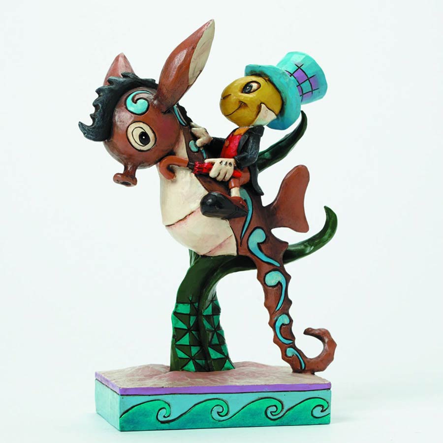Disney Traditions Jiminy Cricket On A Seahorse Figurine