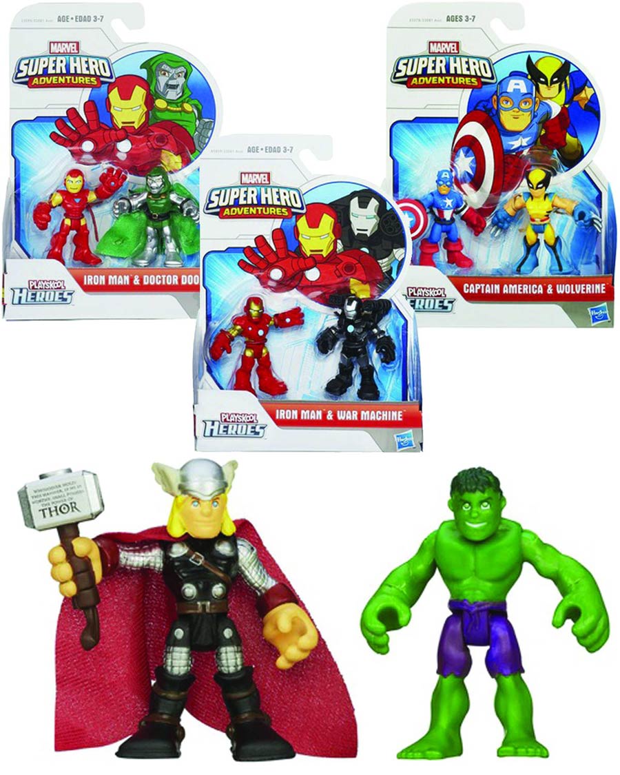 Marvel Super Hero Adventures Action Figure 2-Pack Assortment Case