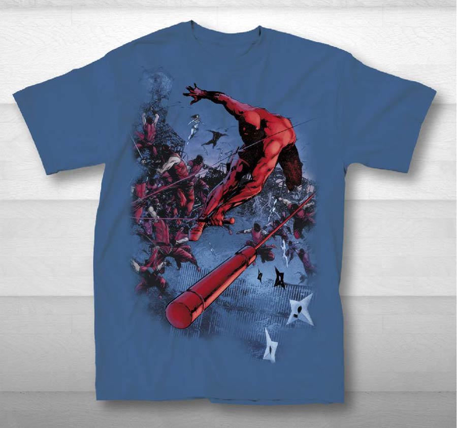 Daredevil Ninja Attack Skydiver T-Shirt Large