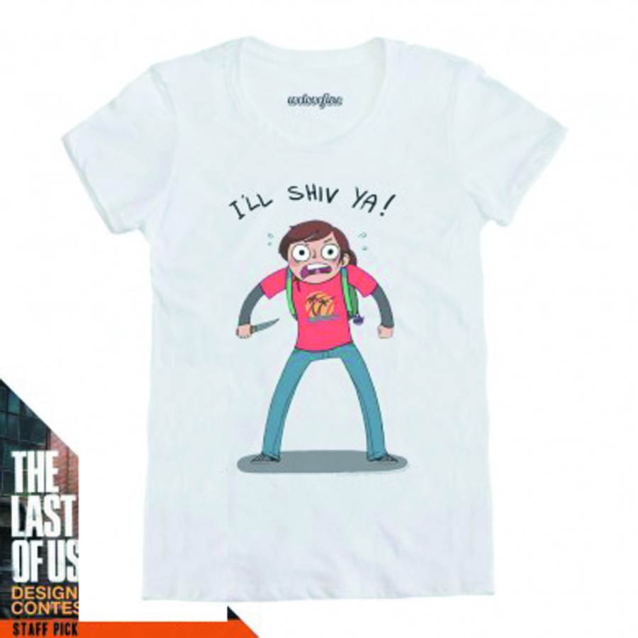 Last Of Us Ill Shiv Ya White T-Shirt Large