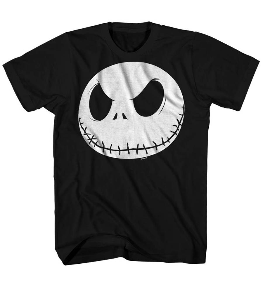 Nightmare Before Christmas Fat Head Black Glow-In-The-Dark Thermal Shirt Large