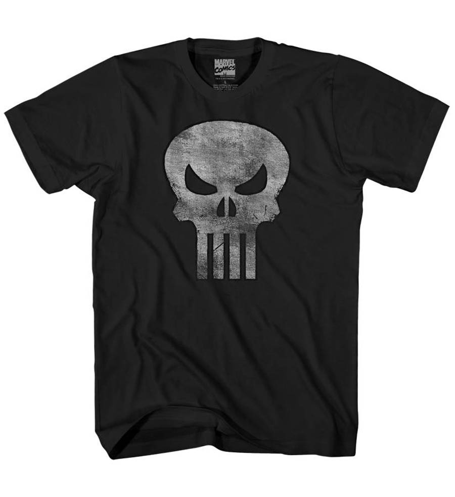 Punisher Skully Icon Black T-Shirt Large