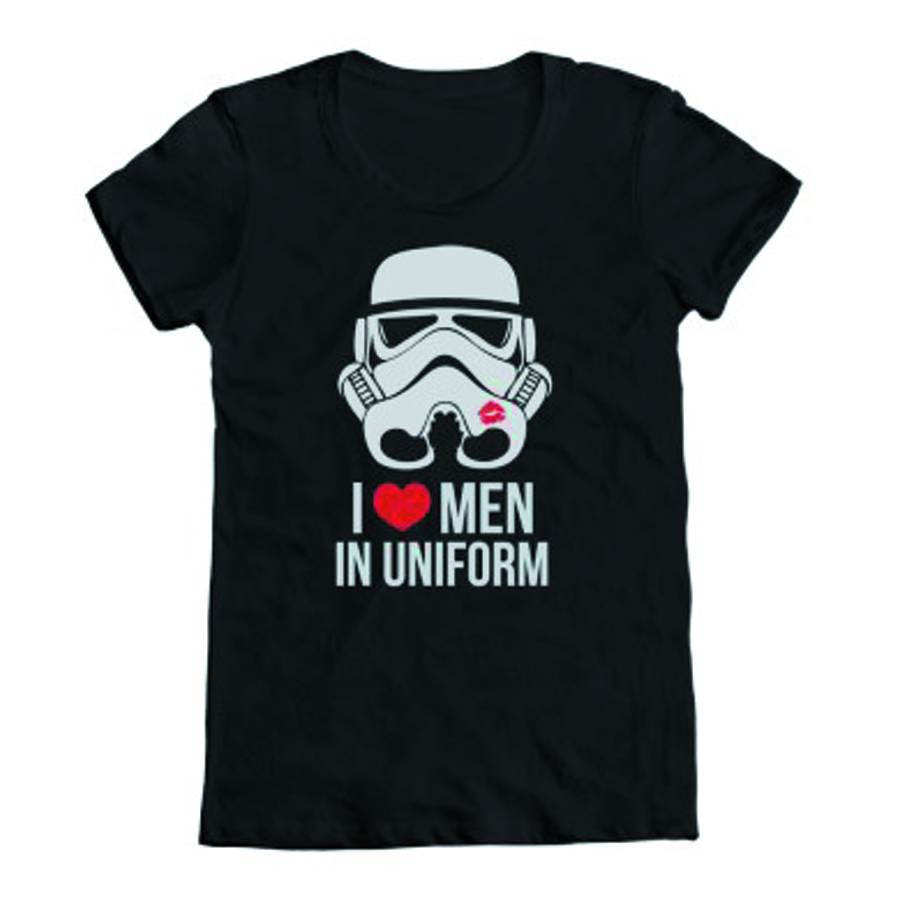 Star Wars Men In Uniform Black T-Shirt Large