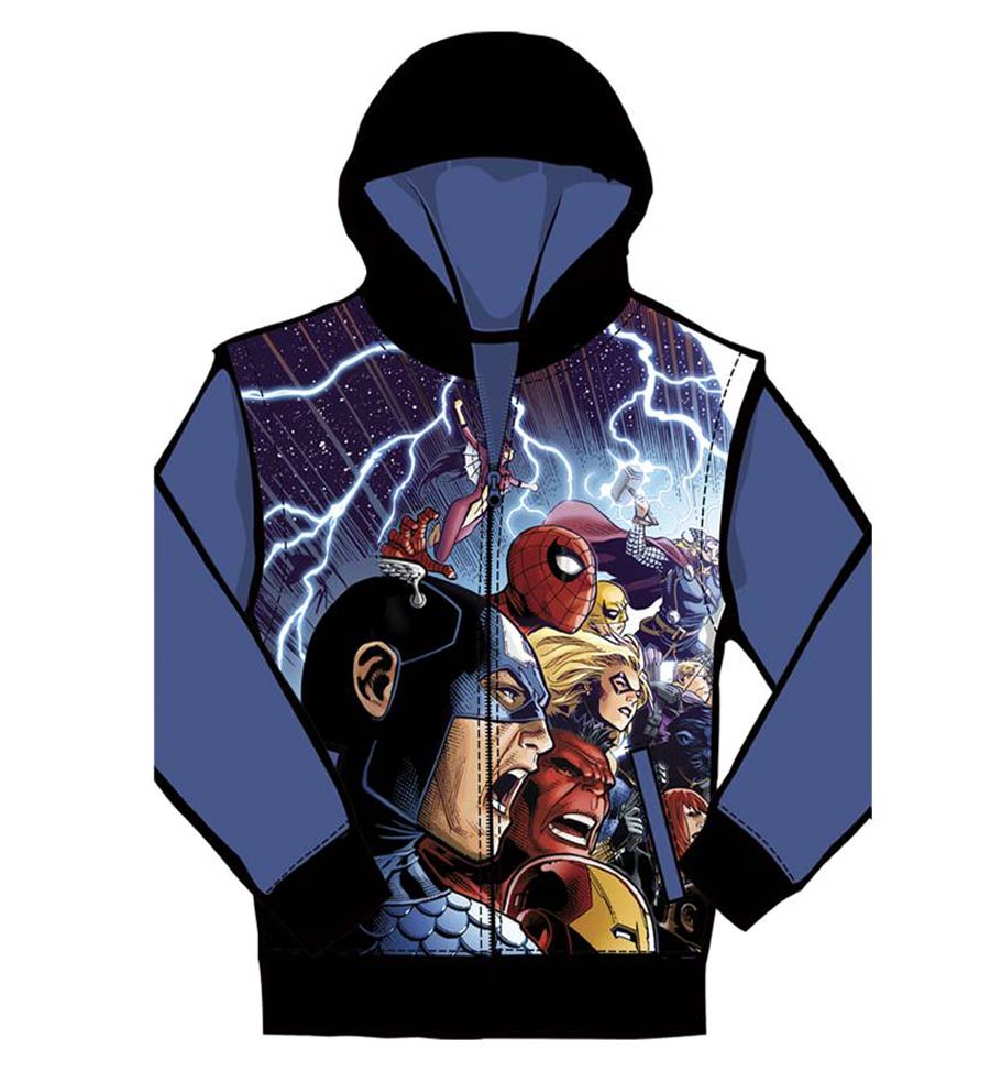 Avengers vs X-Men Removable Sleeve Hoodie Medium