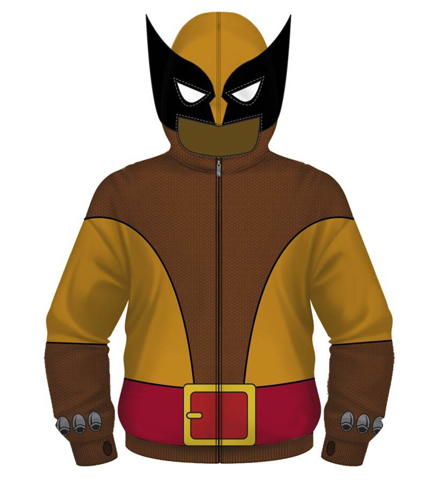 Wolverine Brown Wolf Costume Hoodie X-Large