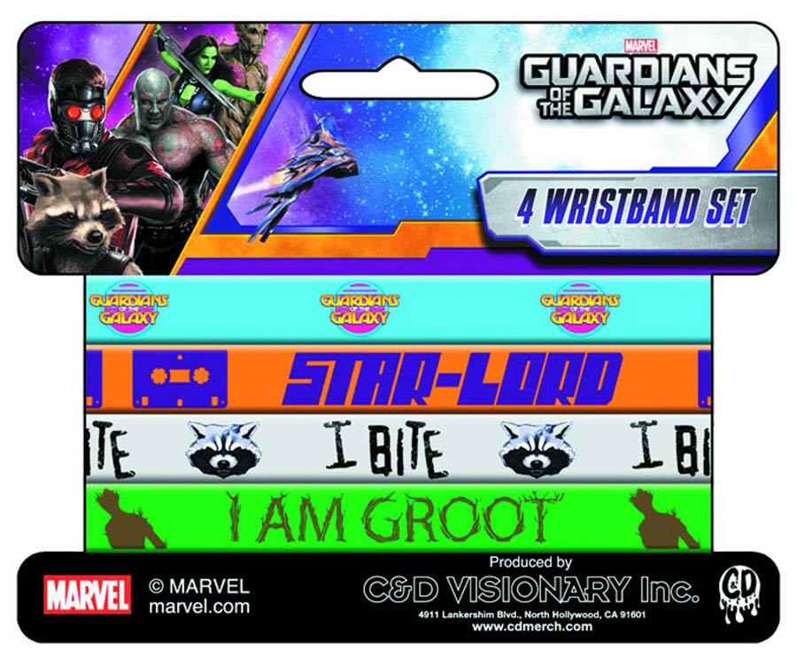Guardians Of The Galaxy Rubber Bracelet 12-Piece Assortment Case
