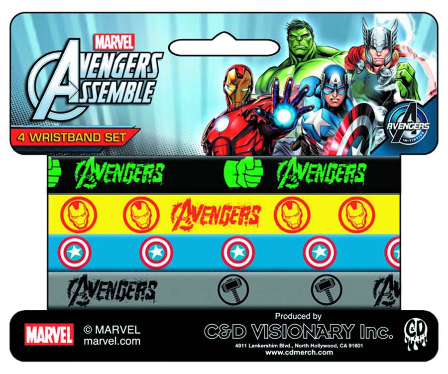 Marvel Heroes Rubber Bracelet 12-Piece Assortment Case