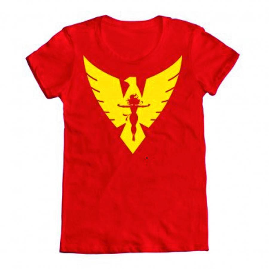 X-Men Sign O The Phoenix Red Womens T-Shirt Large