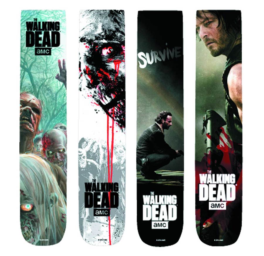 Walking Dead Transfer Print Socks - Walker Drip