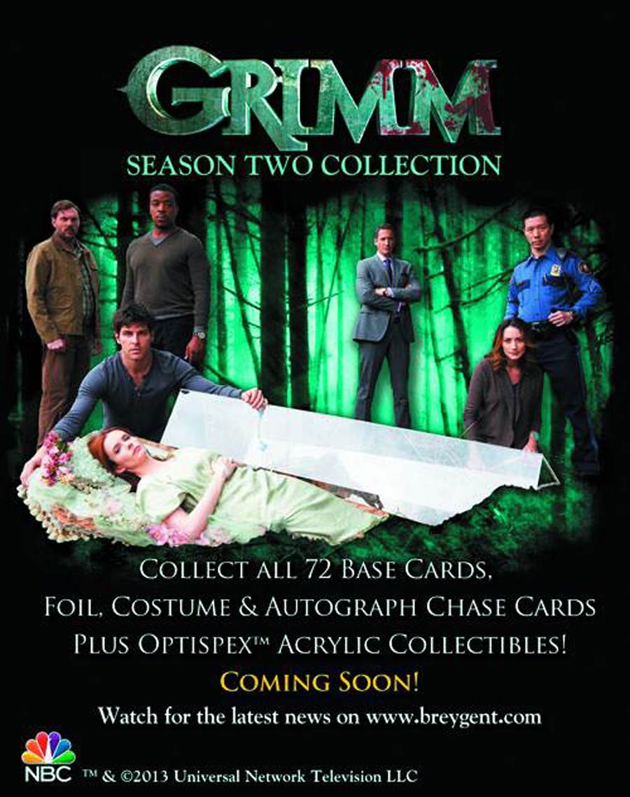 Grimm Season 2 Trading Cards Set