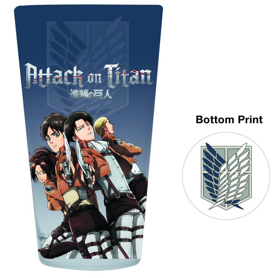 Attack On Titan Scout Corps Bottom Symbol Pint Glass