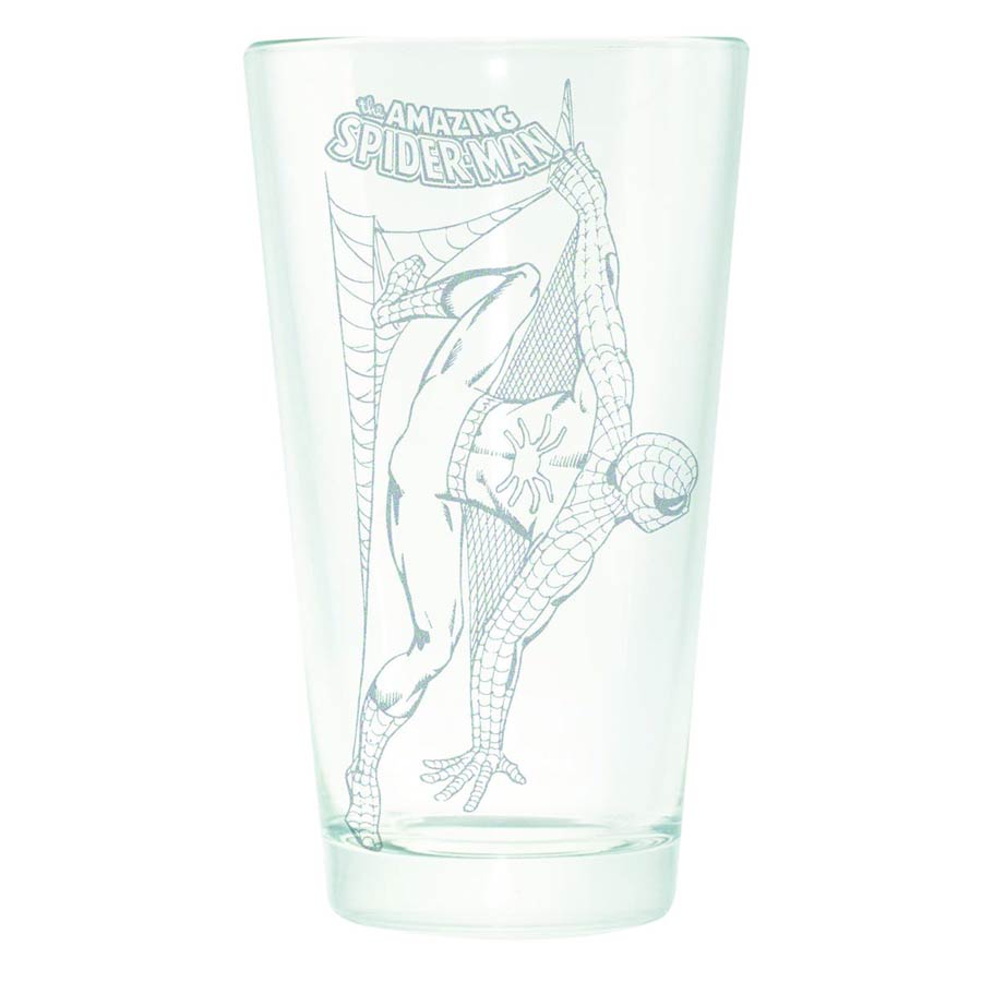Marvel Heroes Etched Pint Glass - Spider-Man
