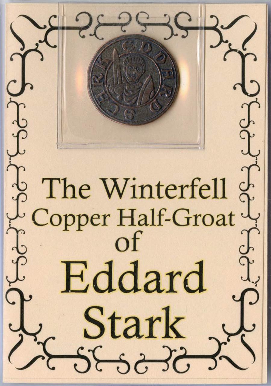 Game Of Thrones Coin - House Stark Copper Half-Groat