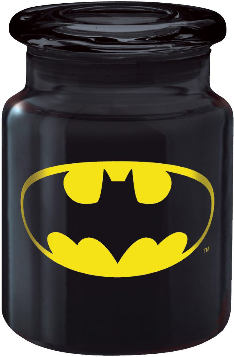 DC Comics 6-Ounce Glass Jar Batman Logo