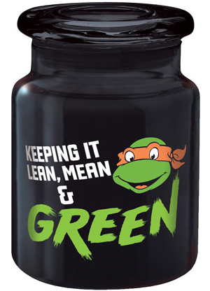 Teenage Mutant Ninja Turtles 6-Ounce Glass Jar Keeping It Lean Mean and Green