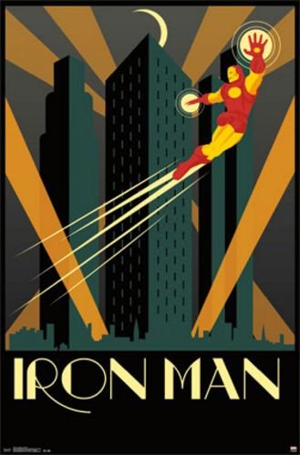 Iron Man Art Deco Poster