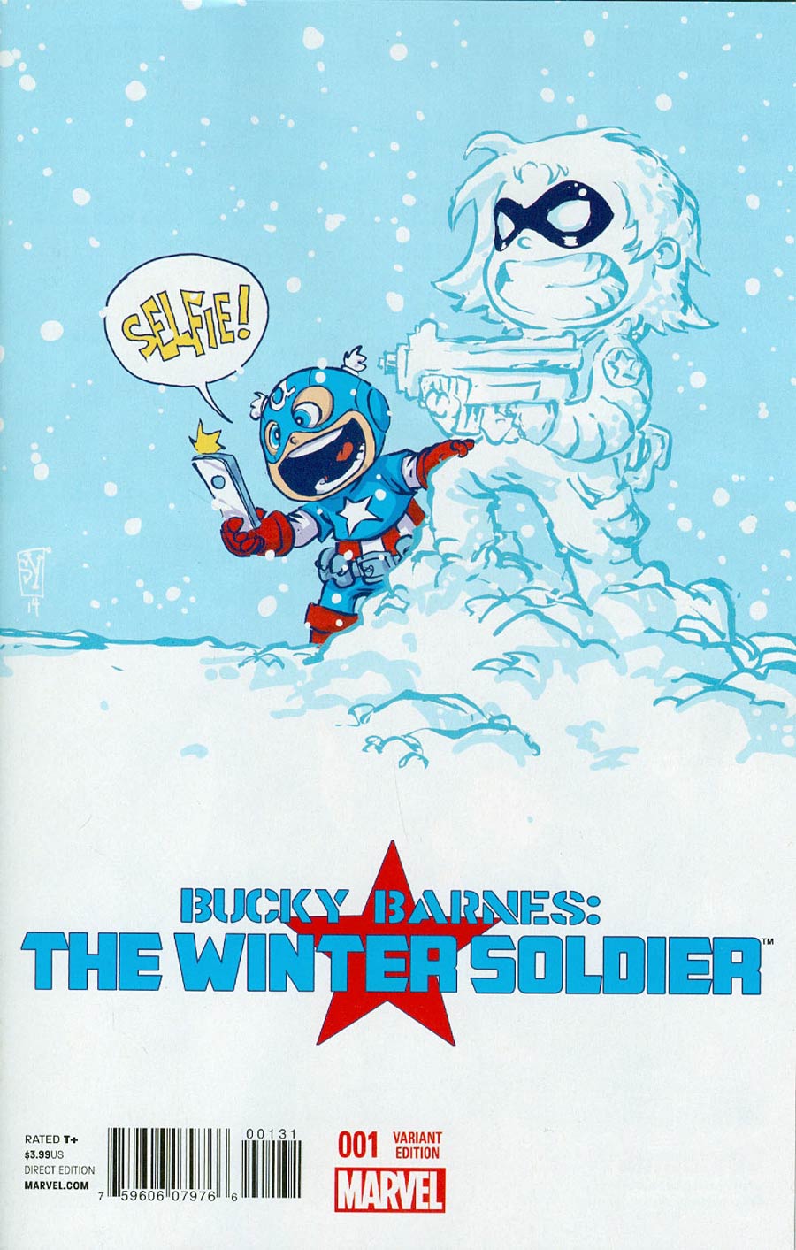 Bucky Barnes Winter Soldier #1 Cover B Variant Skottie Young Baby Cover