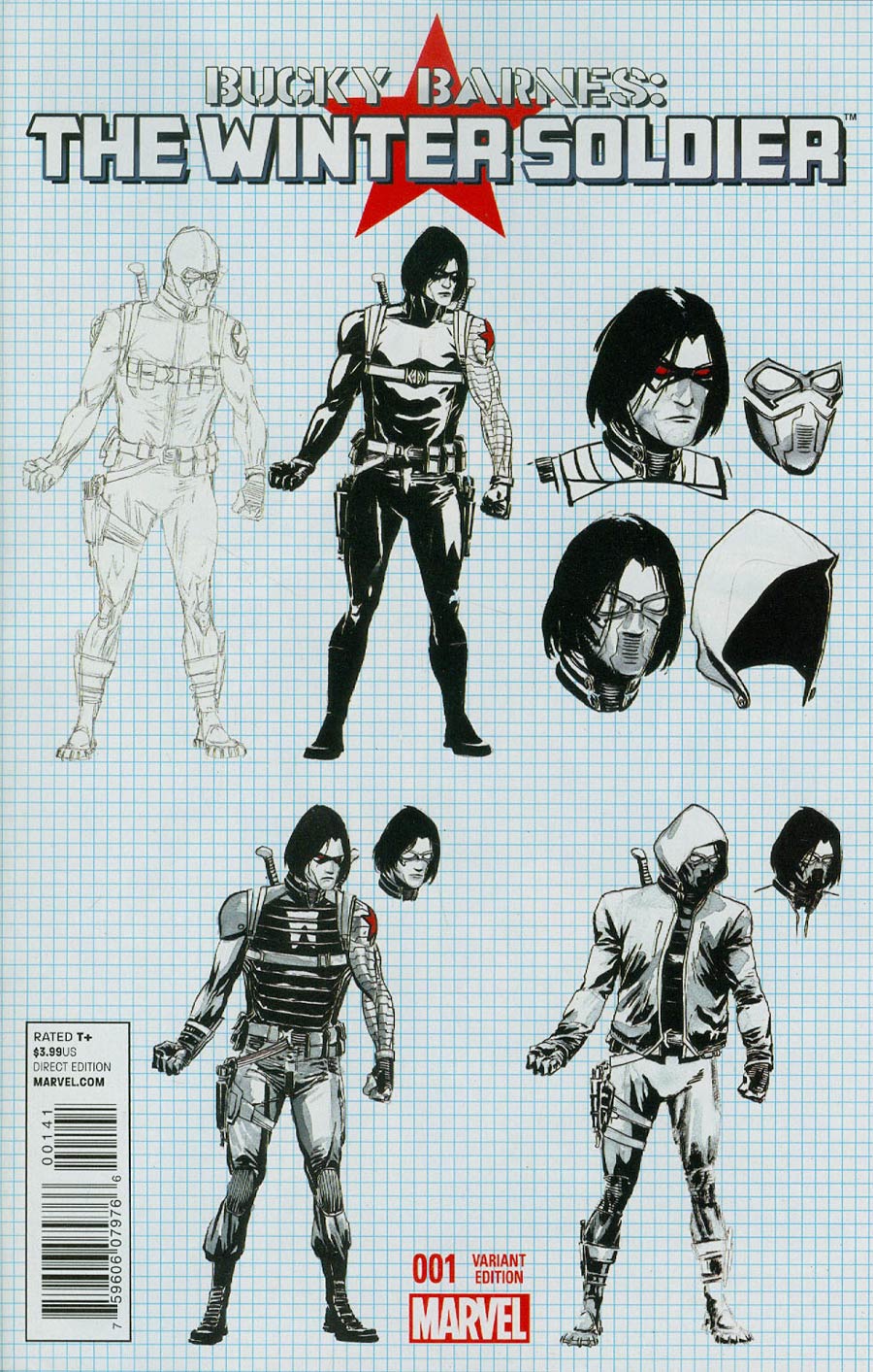 Bucky Barnes Winter Soldier #1 Cover D Incentive Marco Rudy Design Variant Cover