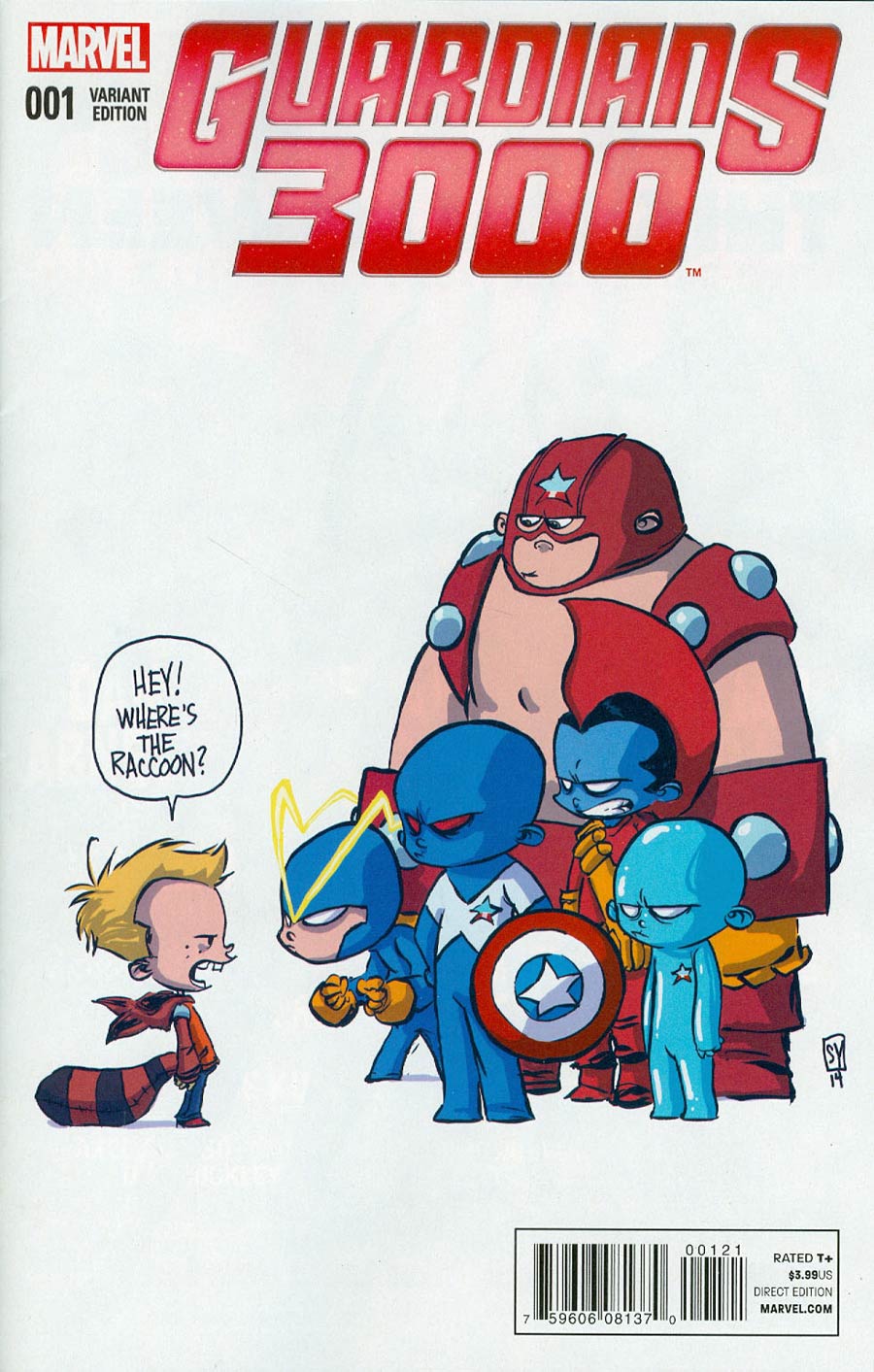 Guardians 3000 #1 Cover B Variant Skottie Young Baby Cover