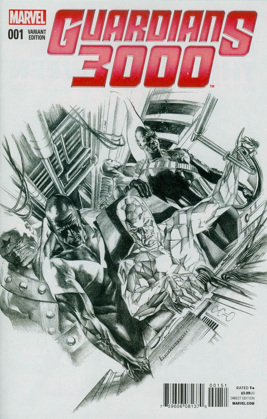 Guardians 3000 #1 Cover F Incentive Alex Ross Sketch Cover