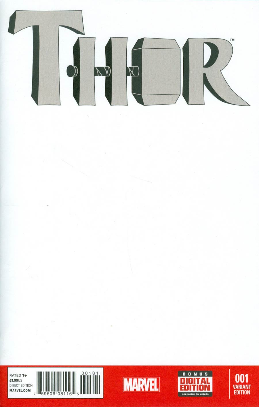 Thor Vol 4 #1 Cover D Variant Blank Cover