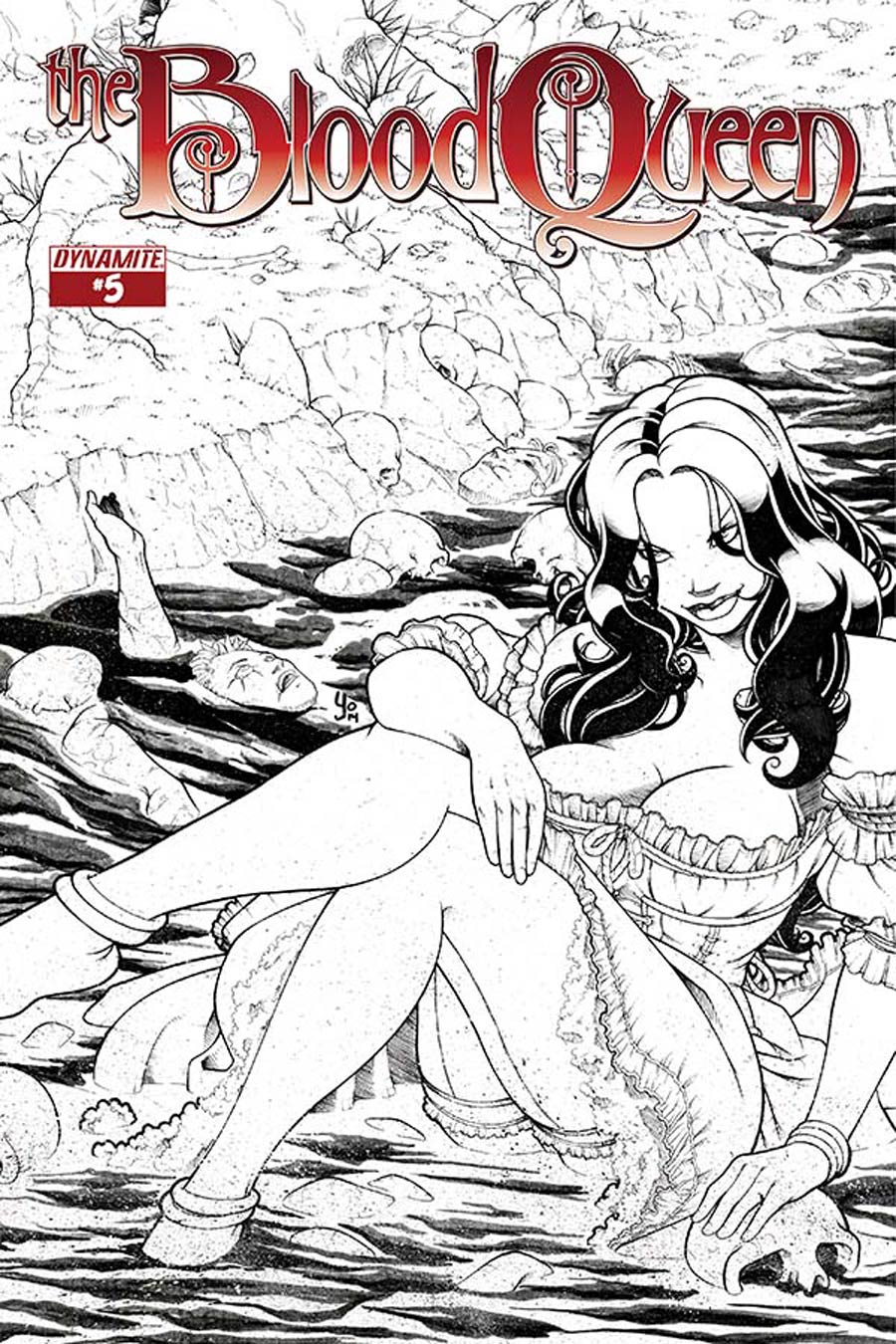 Blood Queen #5 Cover C Incentive Yonami Black & White Cover