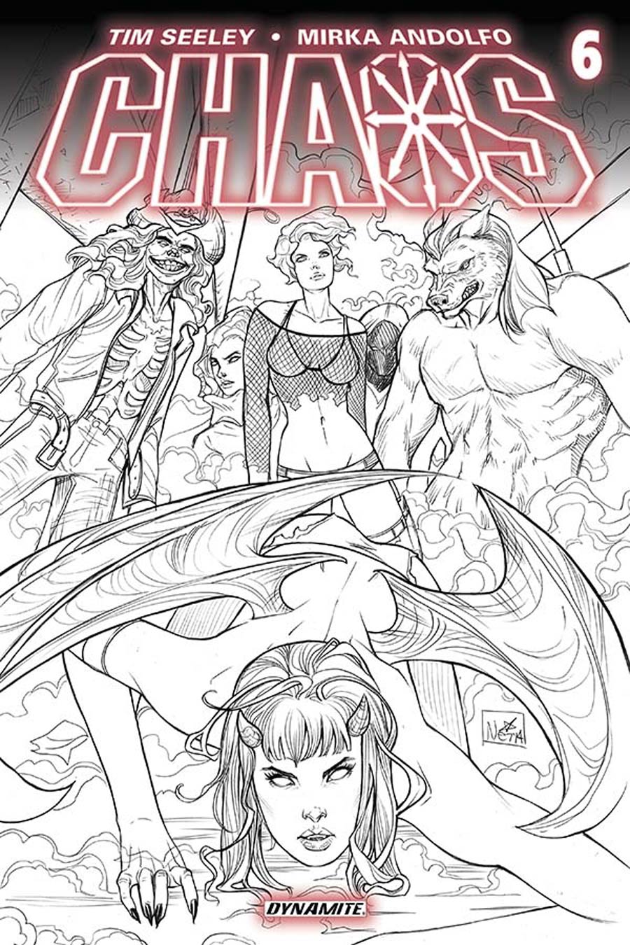 Chaos #6 Cover F Incentive Nei Ruffino Black & White Cover