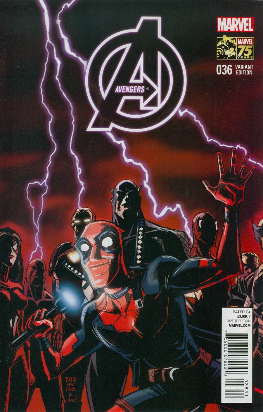Avengers Vol 5 #36 Cover D Incentive Deadpool 75th Anniversary Photobomb Variant Cover (Time Runs Out Tie-In)