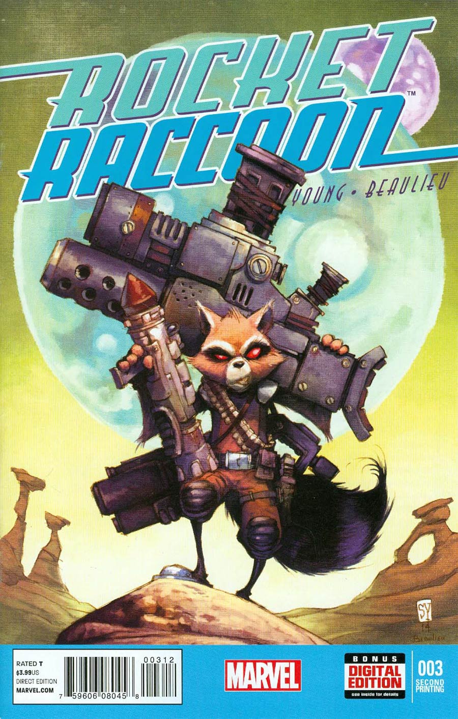 Rocket Raccoon Vol 2 #3 Cover C 2nd Ptg Skottie Young Variant Cover