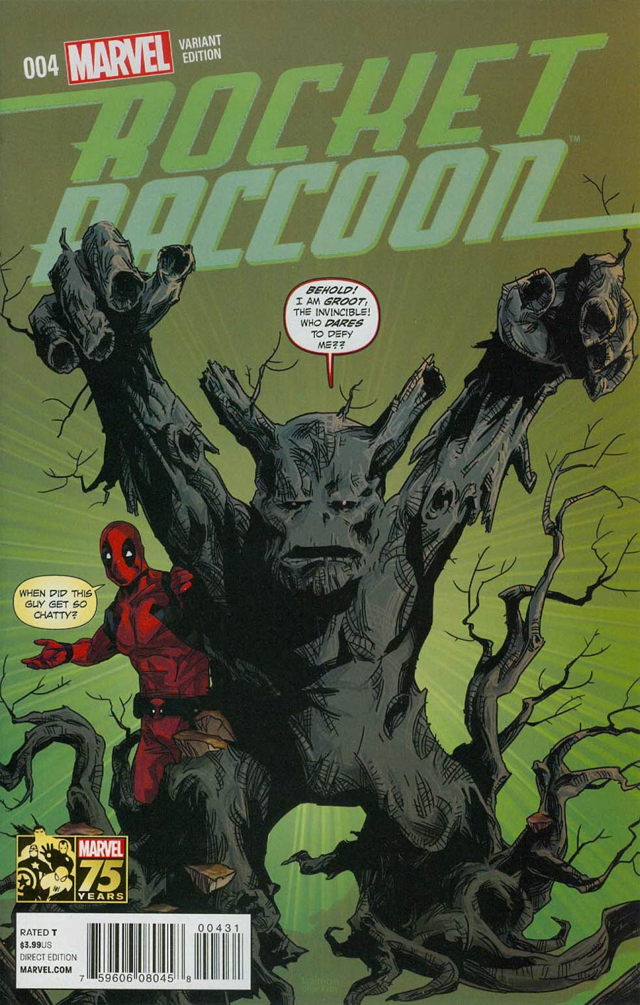 Rocket Raccoon Vol 2 #4 Cover D Incentive Deadpool 75th Anniversary Photobomb Variant Cover
