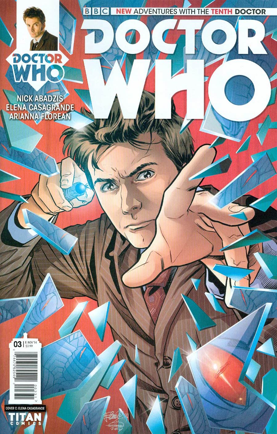 Doctor Who 10th Doctor #3 Cover C Incentive Elena Casagrande Variant Cover