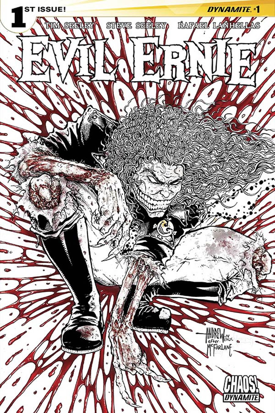 Evil Ernie Vol 4 #1 Cover I Incentive Andrew Mangum Black & White & Blood Variant Cover