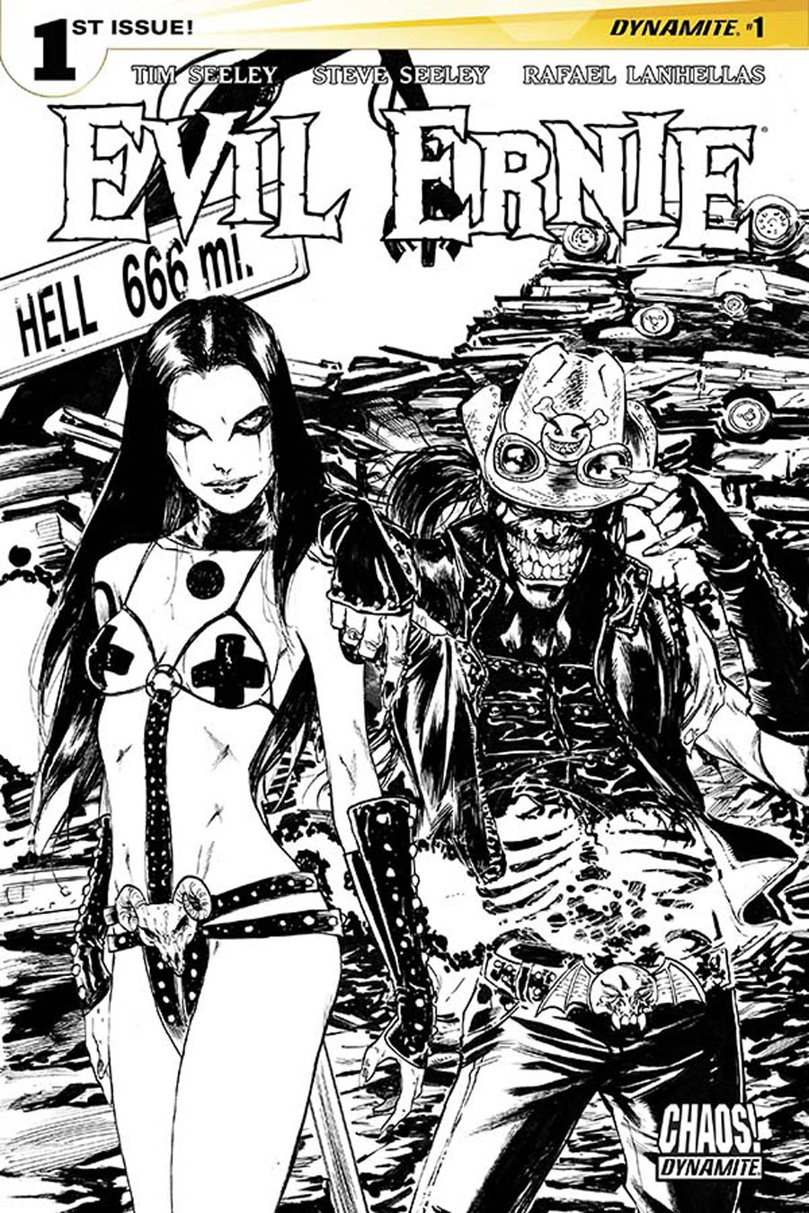 Evil Ernie Vol 4 #1 Cover J Incentive Tim Seeley Black & White Cover