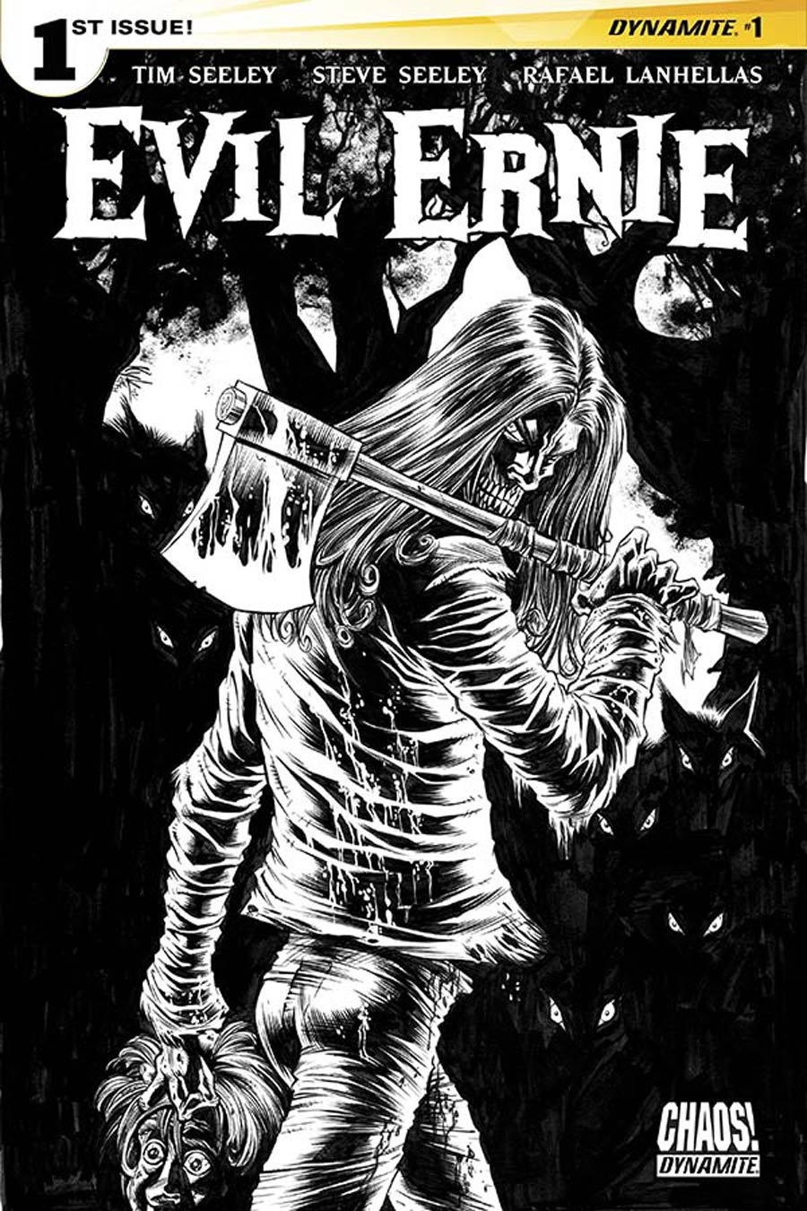 Evil Ernie Vol 4 #1 Cover M Incentive Kyle Hotz Black & White Cover