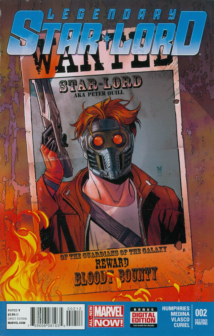 Legendary Star-Lord #2 Cover C 2nd Ptg Paco Medina Variant Cover