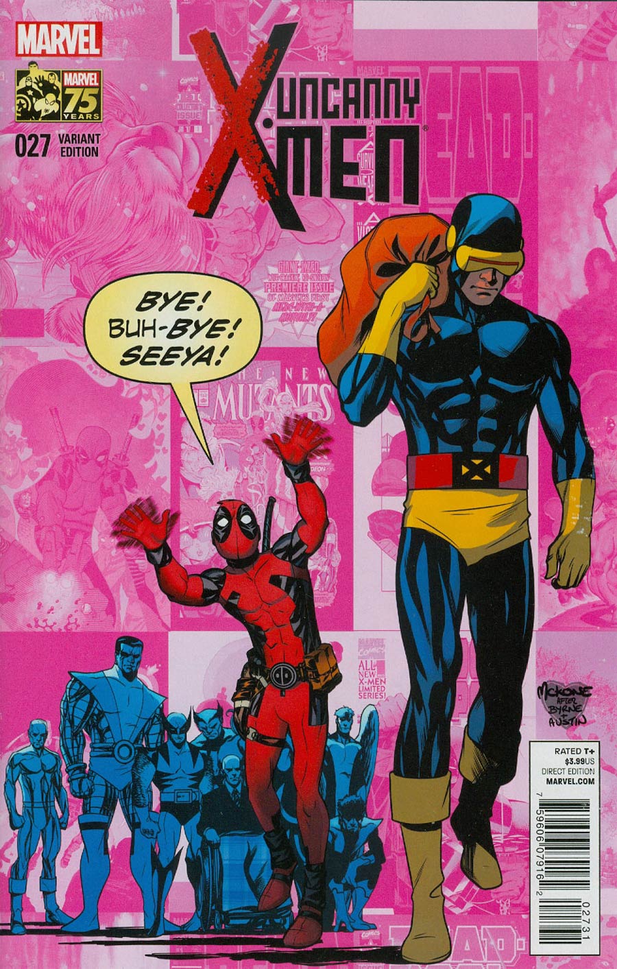 Uncanny X-Men Vol 3 #27 Cover D Incentive Deadpool 75th Anniversary Photobomb Variant Cover