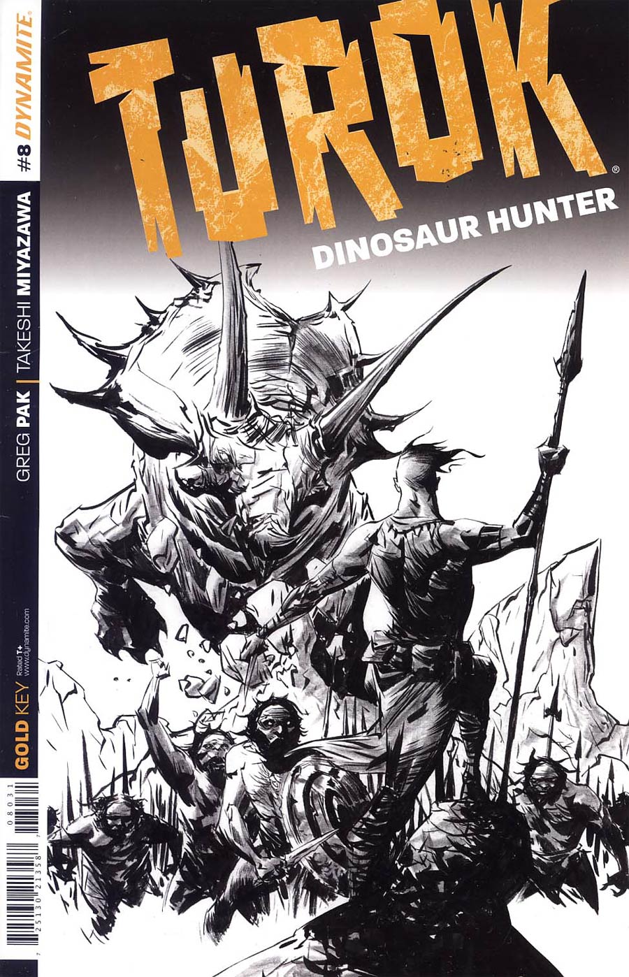 Turok Dinosaur Hunter Vol 2 #8 Cover D Incentive Jae Lee Black & White Cover