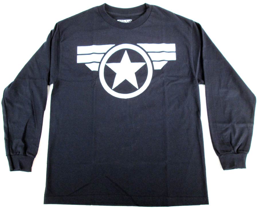Captain America Symbol Good ol Steve Navy Long Sleeve Large