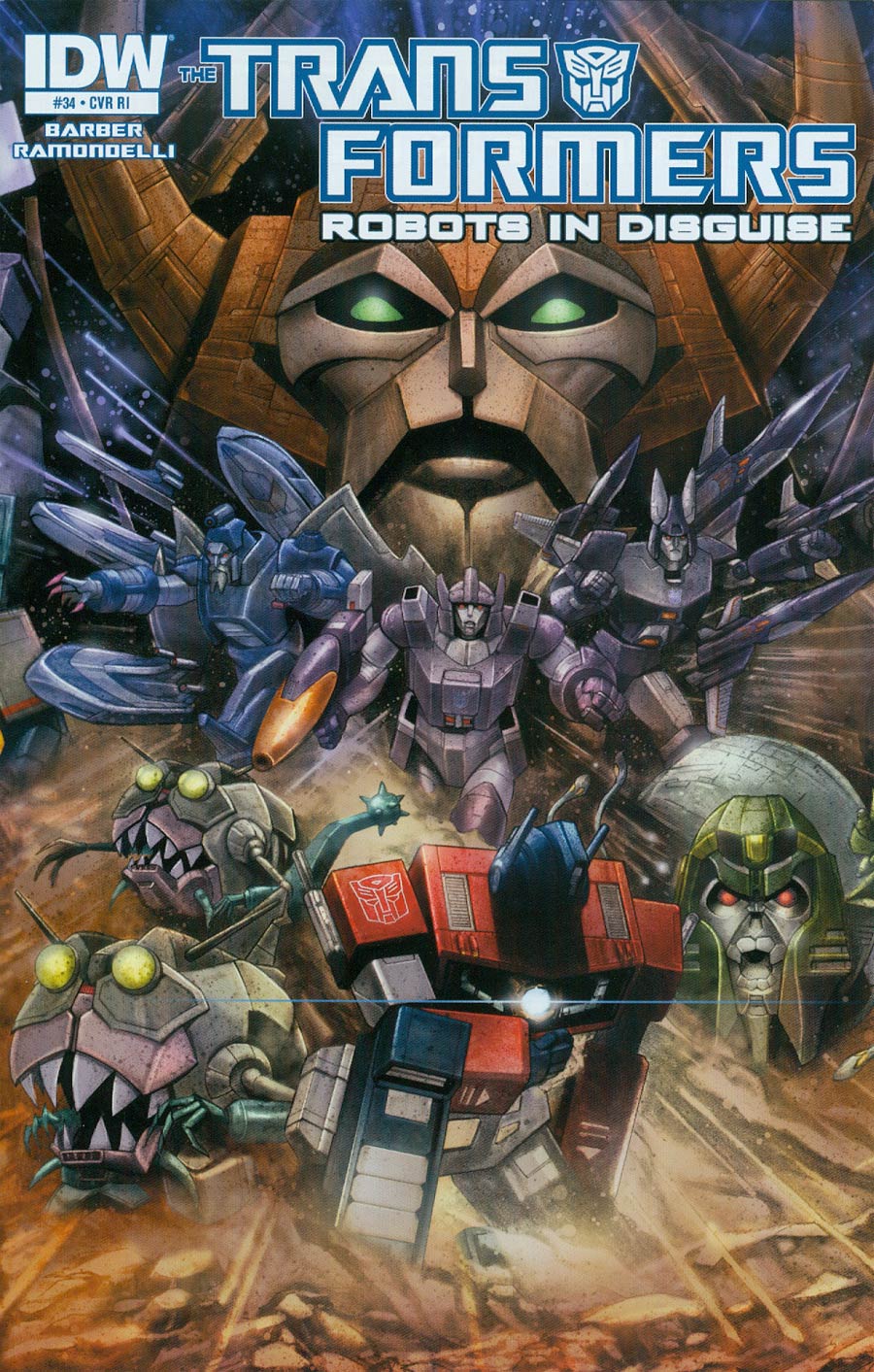 Transformers Robots In Disguise #34 Cover C Incentive Ken Christiansen 30th Anniversary Variant Cover (Dawn Of The Autobots Tie-In)