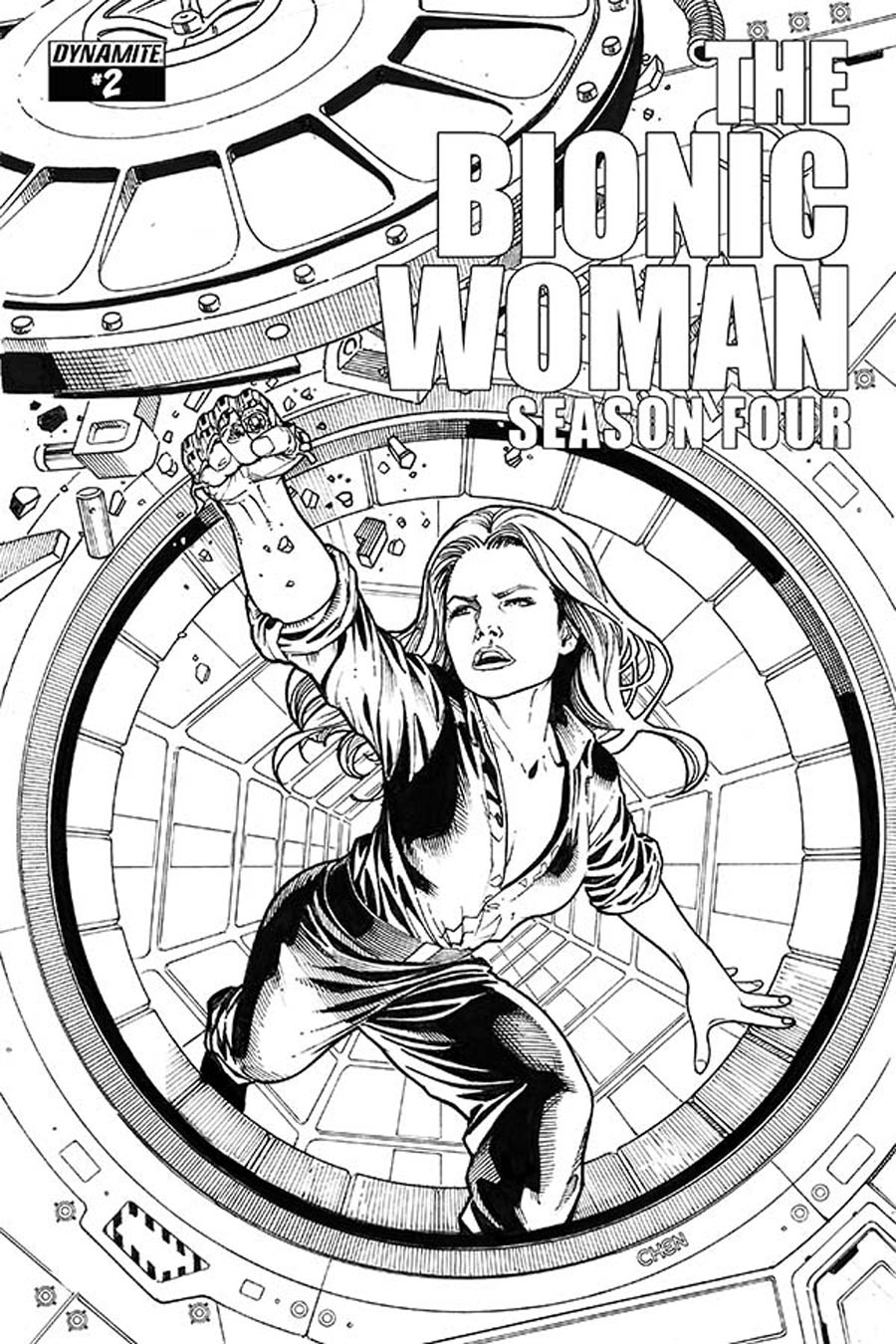 Bionic Woman Season 4 #2 Cover B Incentive Sean Chen Black & White Cover