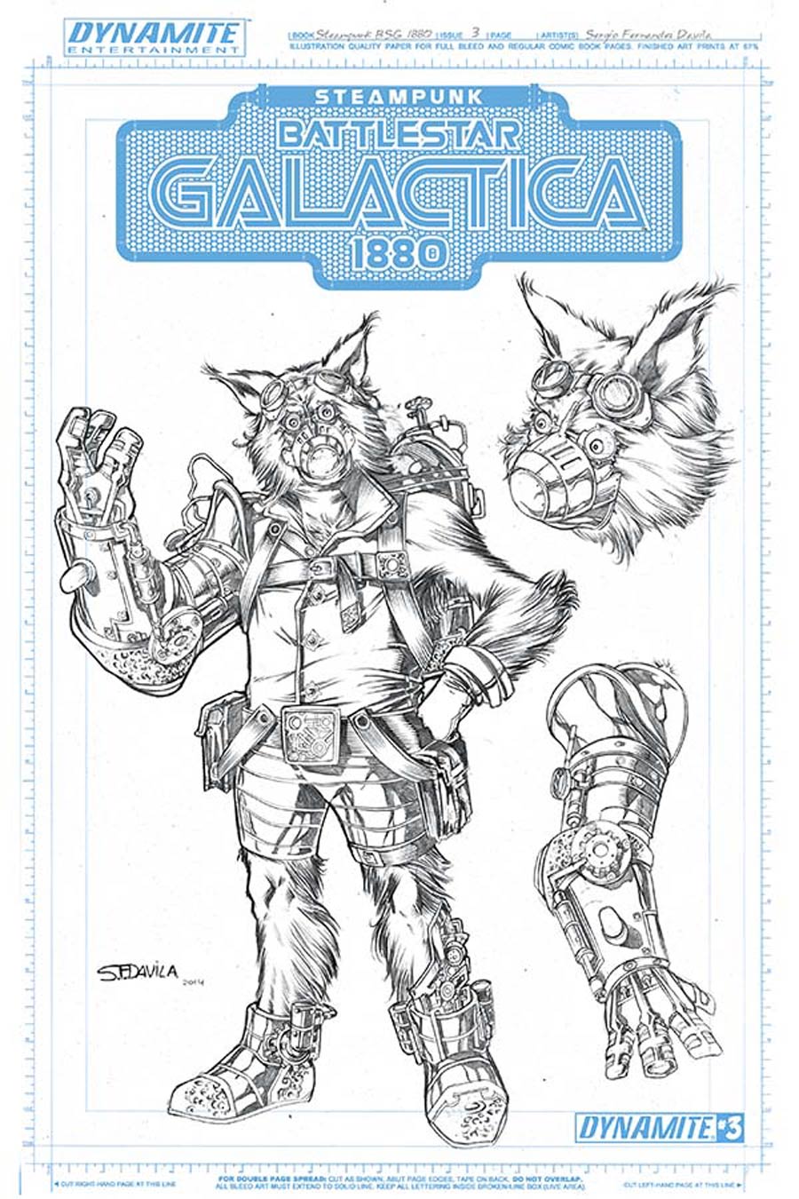 Steampunk Battlestar Galactica 1880 #3 Cover C Incentive Muffit Concept Art Variant Cover