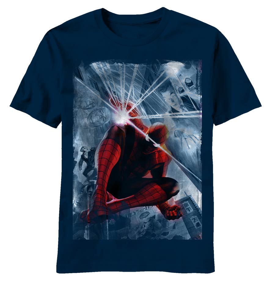 Spider-Man The Spindle Navy T-Shirt Large