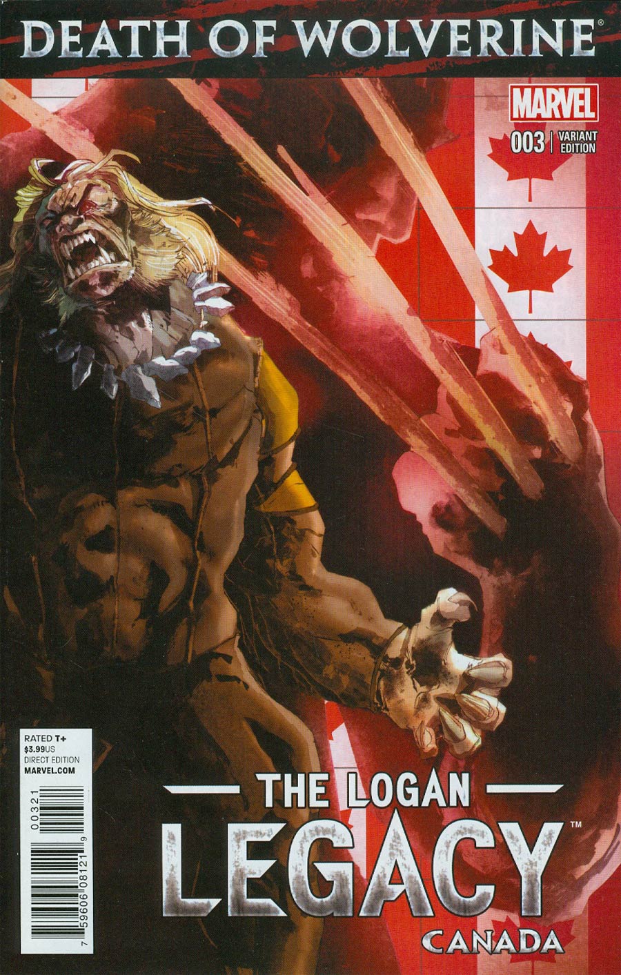 Death Of Wolverine Logan Legacy #3 Cover B Variant Canada Cover