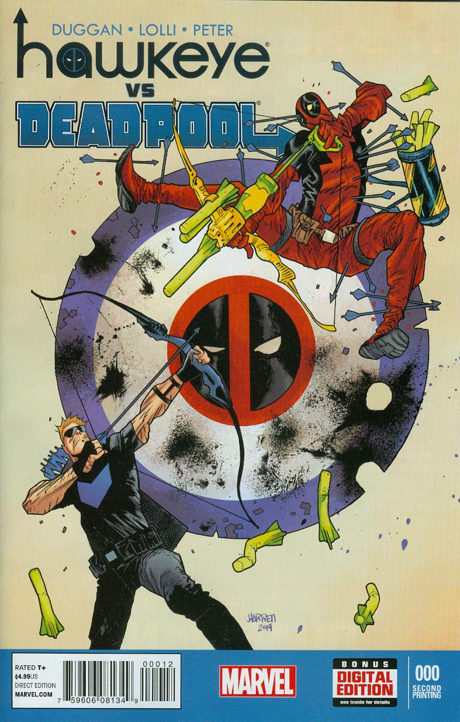 Hawkeye vs Deadpool #0 Cover B 2nd Ptg James Harren Variant Cover
