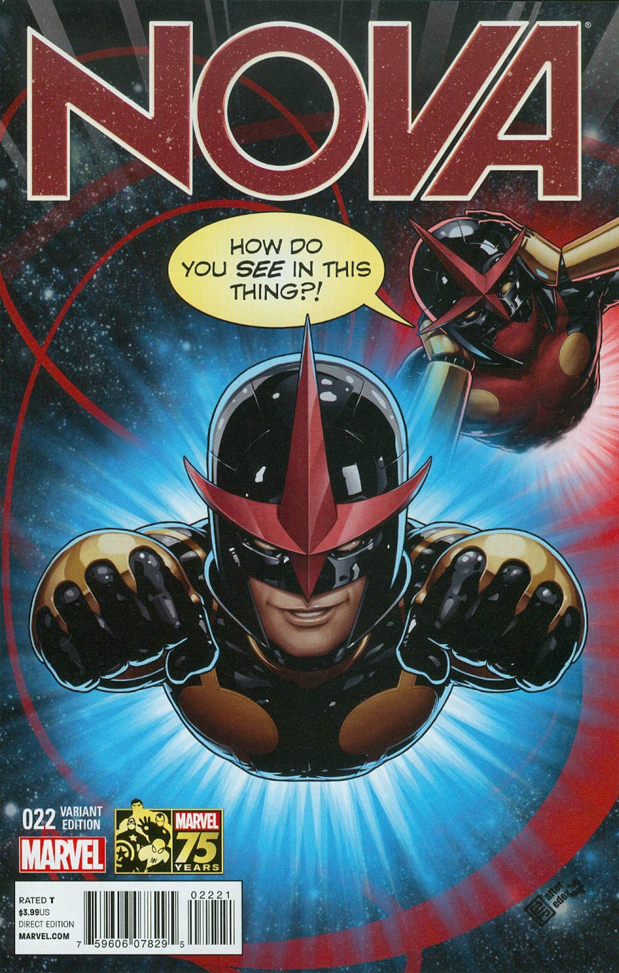 Nova Vol 5 #22 Cover B Incentive Deadpool 75th Anniversary Photobomb Variant Cover