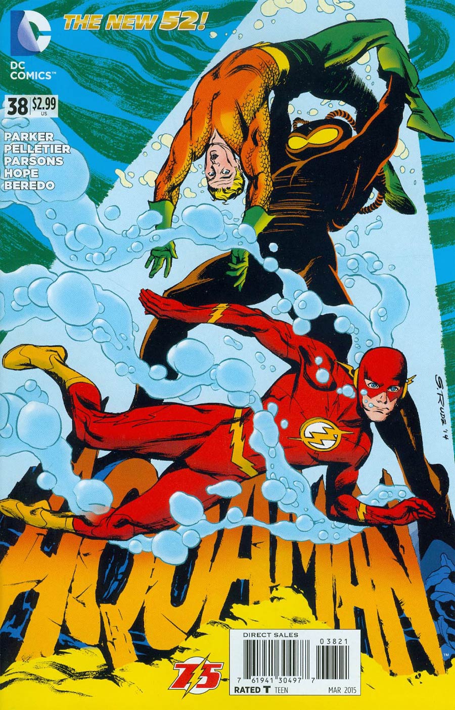 Aquaman Vol 5 #38 Cover B Variant Steve Rude Flash 75th Anniversary Cover