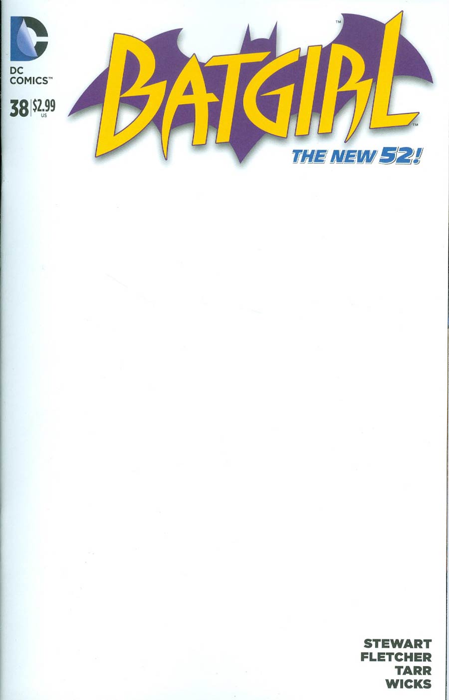 Batgirl Vol 4 #38 Cover C Variant Blank Cover