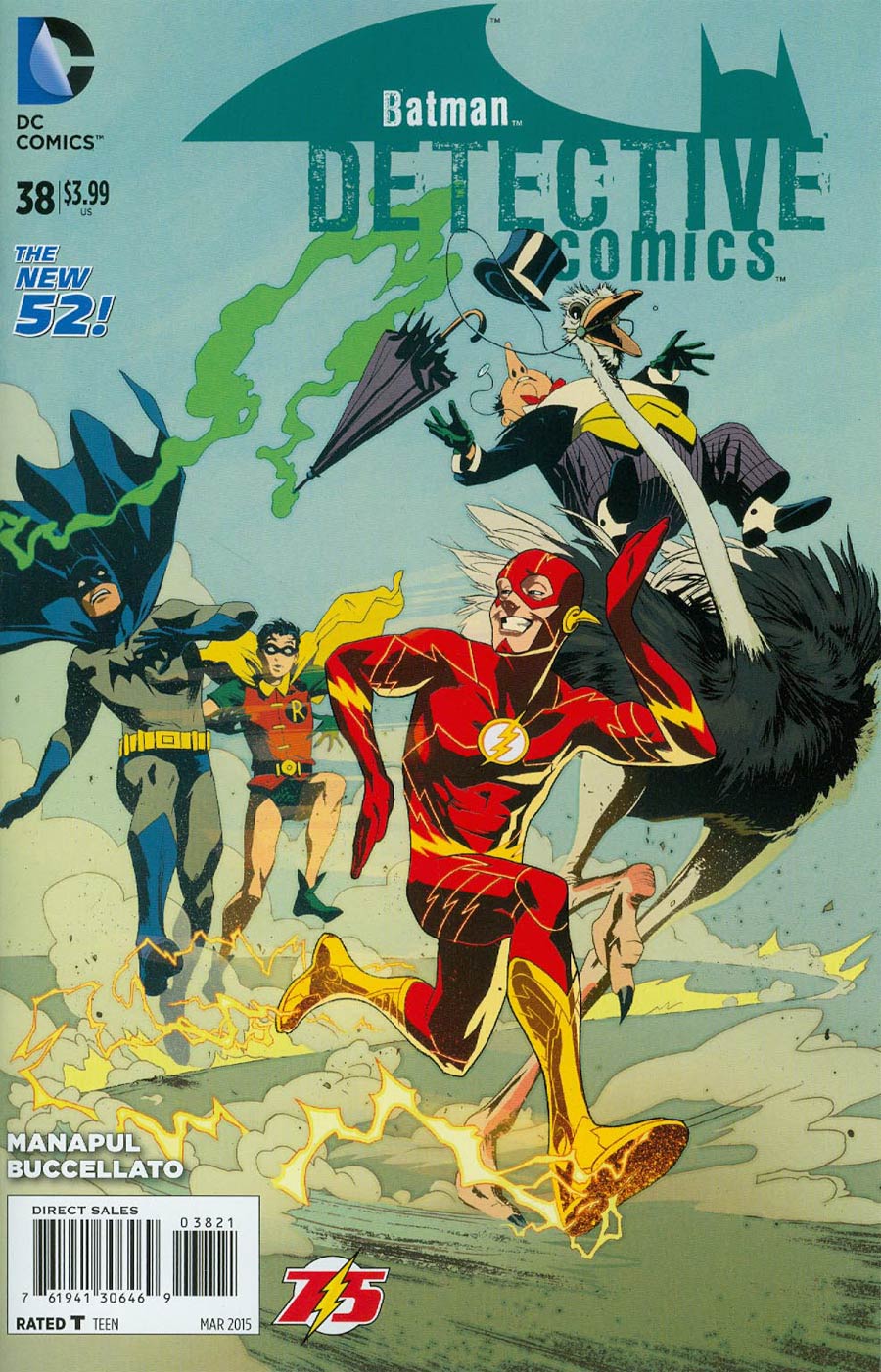 Detective Comics Vol 2 #38 Cover B Variant Joshua Middleton Flash 75th Anniversary Cover